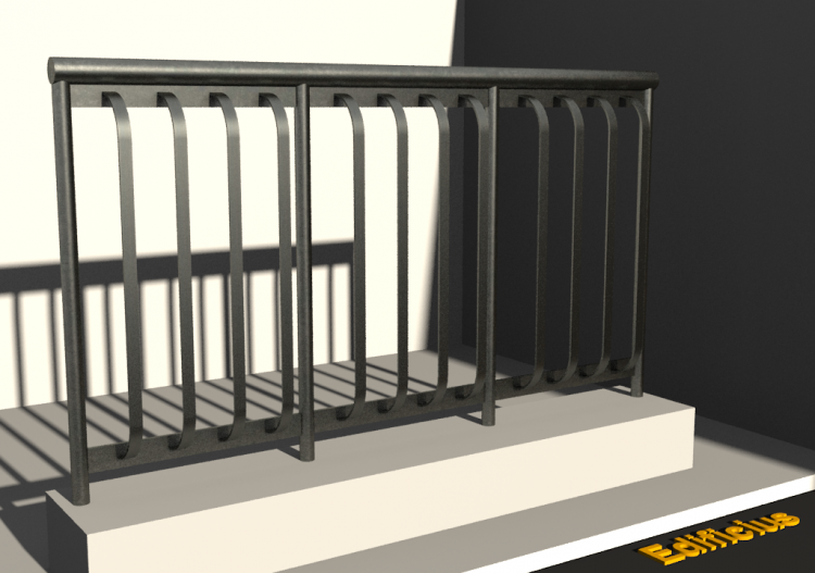 Barandillas 3D - Balaustrada [FV] - Pletina moldurada con...