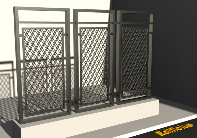Guarda-corpo 3D - Clássica [FS] - Painel de malha expandida...