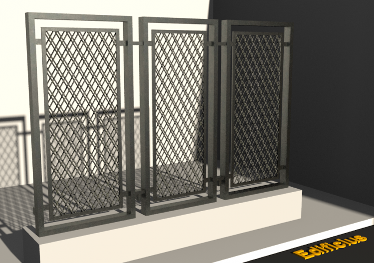 3D Geländer - Balustrade [ODB] - Maschendraht-Paneel - ACCA...