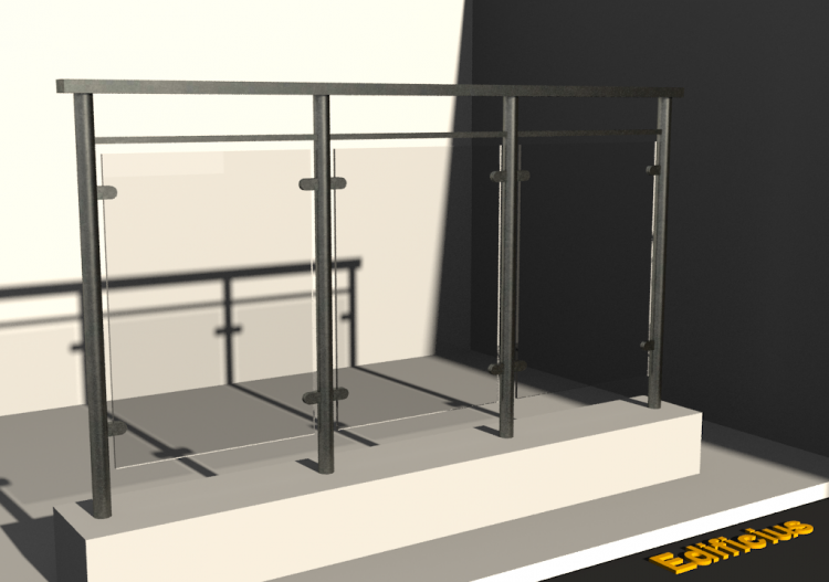 3D Railings - Classic [VM] - Glass Panel - ACCA software