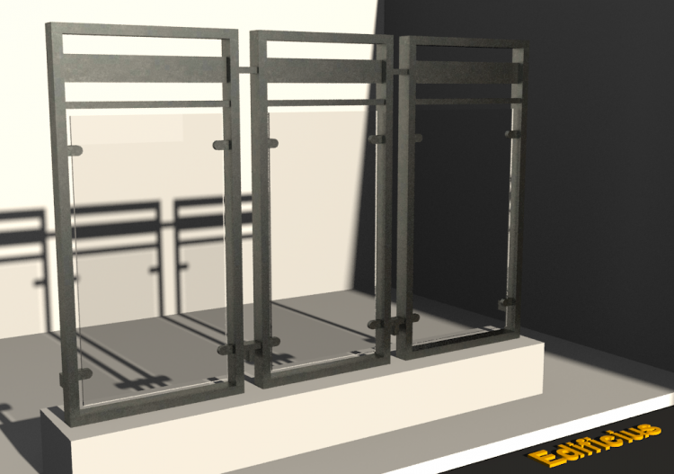 Guarda-corpo 3D - Clássica e faja [FS] - Painel em vidro -...