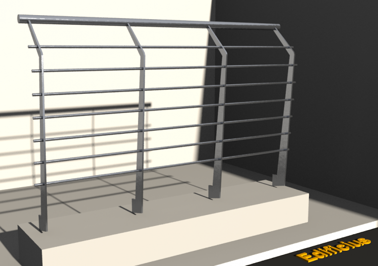 Guarda-corpo 3D - Plano biselado [MF] - ACCA software