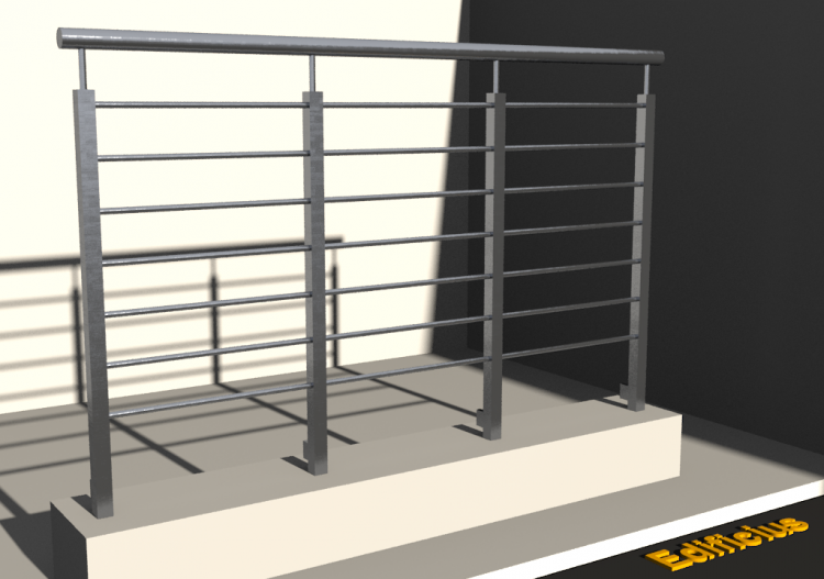 Barandillas 3D - Tubo cuadrado [FF] - ACCA software