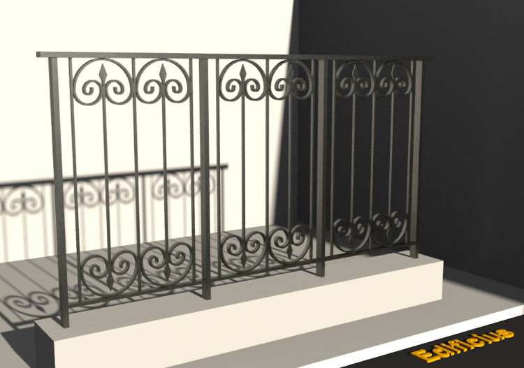 Garde-corps 3D - Balustrade [FV] - Bords à boucles - ACCA...