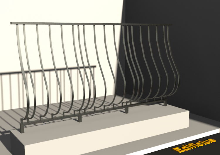 3D Railings - Balustrade [VM] - Shaped pole - ACCA software