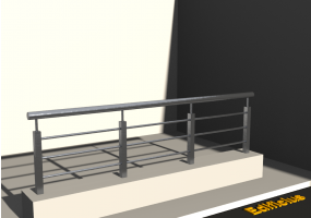 Garde-corps 3D - Tube carré [FV]
