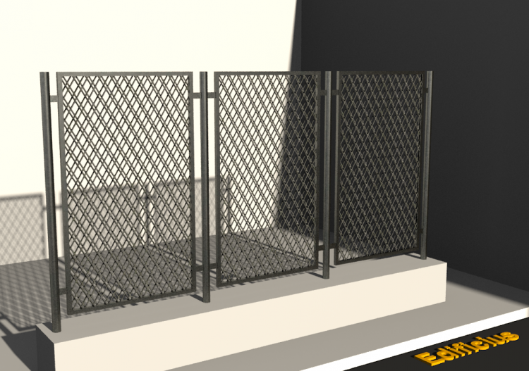 3D Fence - 拉伸金属丝网板 - ACCA software
