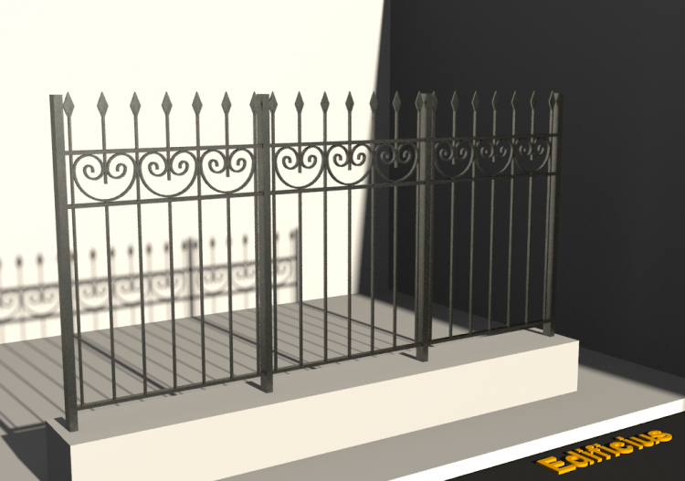 3D Fence - 带叶片和卷曲圈的经典 - ACCA software