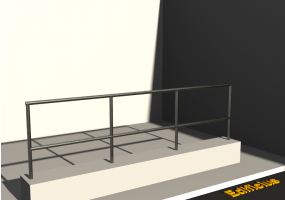 3D Parapet - Handrail and one crossbar