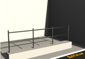 3D Brüstung - Zwei Querriegel
