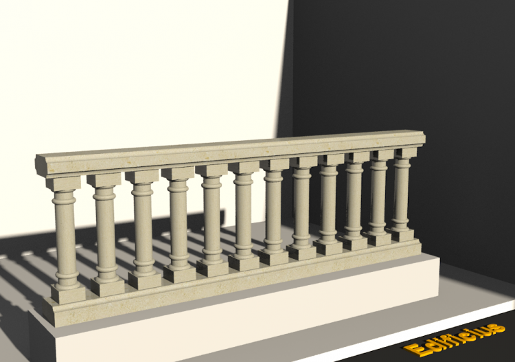 Balaustradas DWG - Pilastras redondeadas - ACCA software
