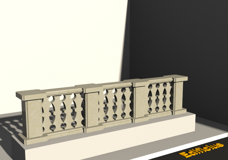 Balaustre 3D - Colonne deco con pancia e pilastrini - ACCA...