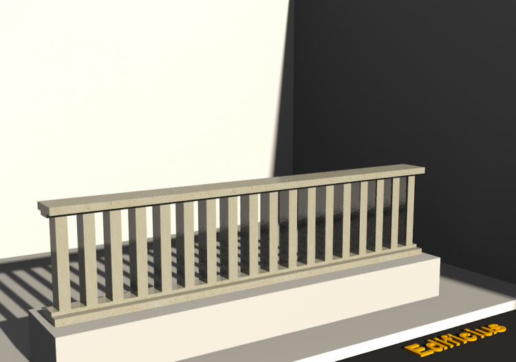 3D Balustrade - Rechteckige Säulen - ACCA software