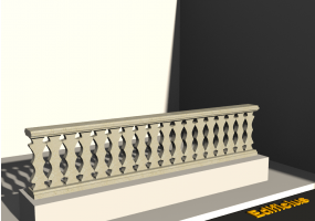 3D Balustrade - Deko Säulen