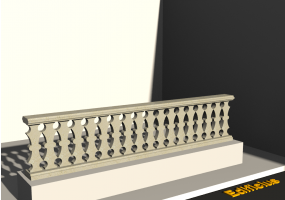 3D Balustrade - Deko Säulen mit Ausbauchung