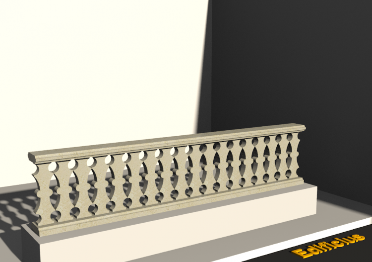 3D Balustrade - Deko Säulen mit Ausbauchung - ACCA software