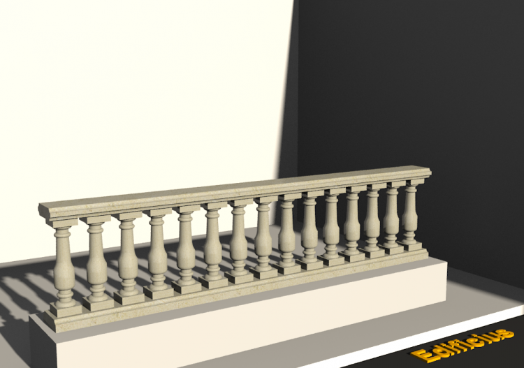 3D Balustrade - Ausgeschmiegte Säulen - ACCA software