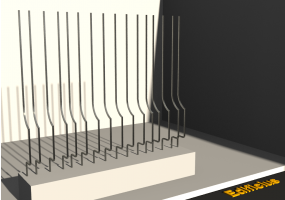 3D Gratings - Shaped Pole countersunk and squared