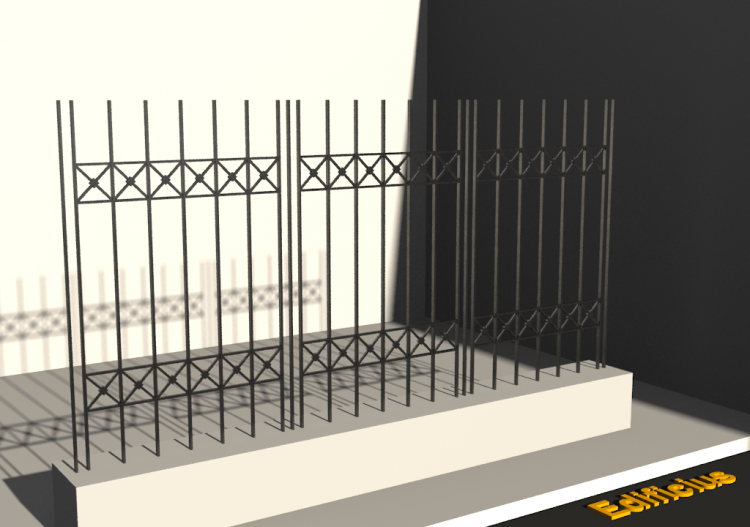 3D Eisengitter - Kreuz-Ränder - ACCA software