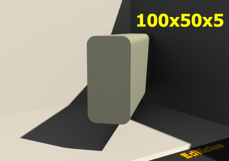 三维剖面 - 100x50x5 - ACCA software