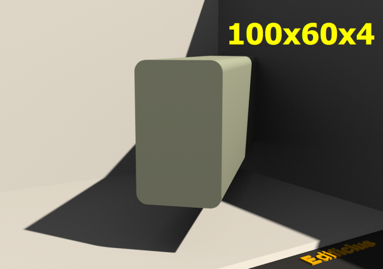 三维剖面 - 100x60x4 - ACCA software
