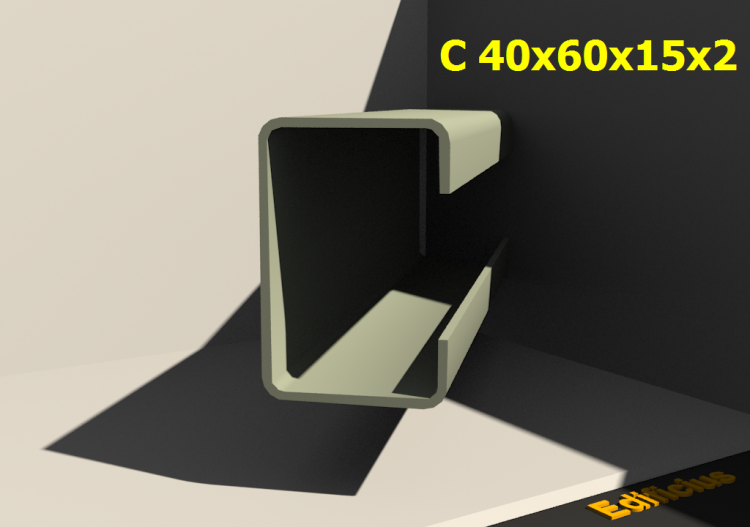 三维剖面 - C 40x60x15x2 - ACCA software