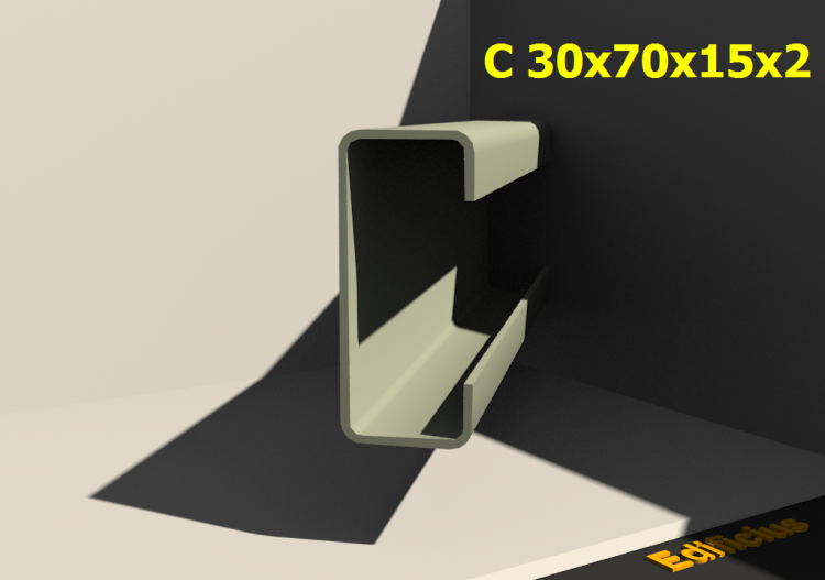 三维剖面 - C 30x70x15x2 - ACCA software