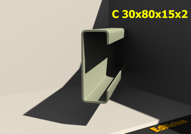 三维剖面 - C 30x80x15x2 - ACCA software