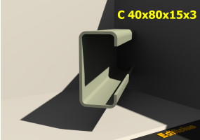 3D Profile - C 40x80x15x3