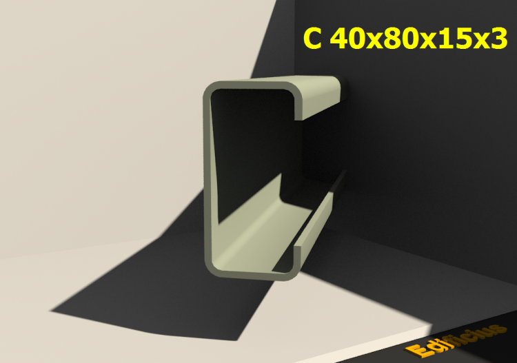 3D Profile - C 40x80x15x3 - ACCA software