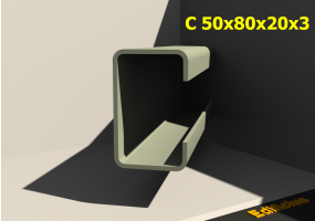 3D Profile - C 50x80x20x3