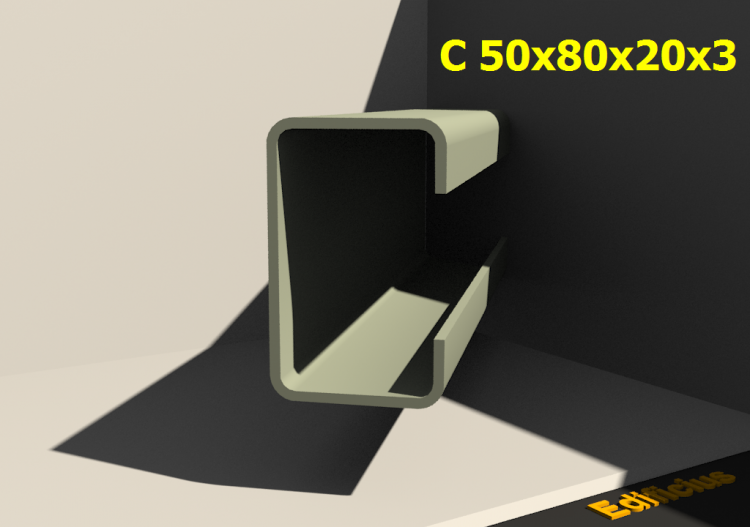 3D Profile - C 50x80x20x3 - ACCA software