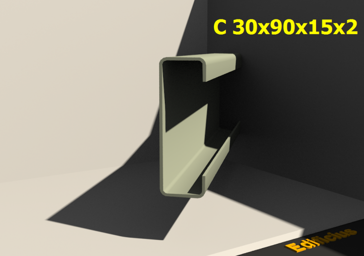 3D Profile - C 30x90x15x2 - ACCA software