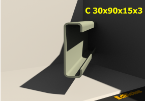 3D Profile - C 30x90x15x3