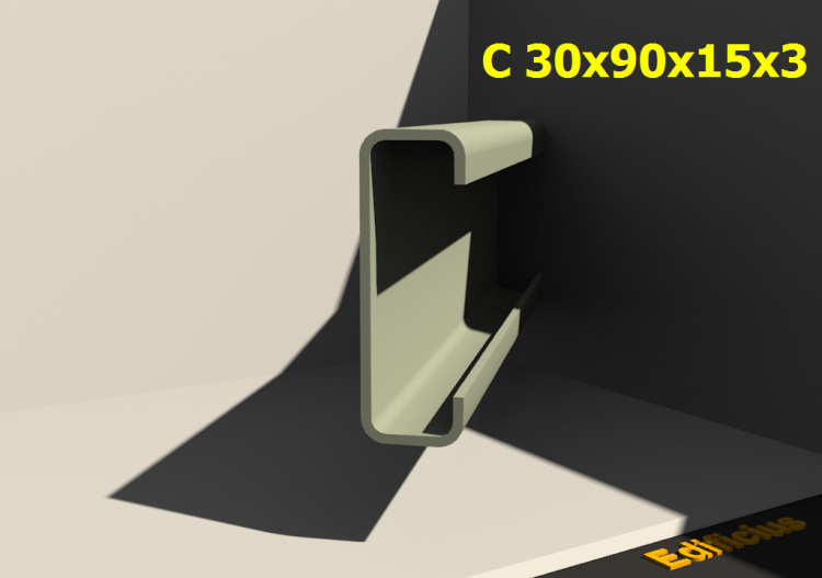 3D Profile - C 30x90x15x3 - ACCA software