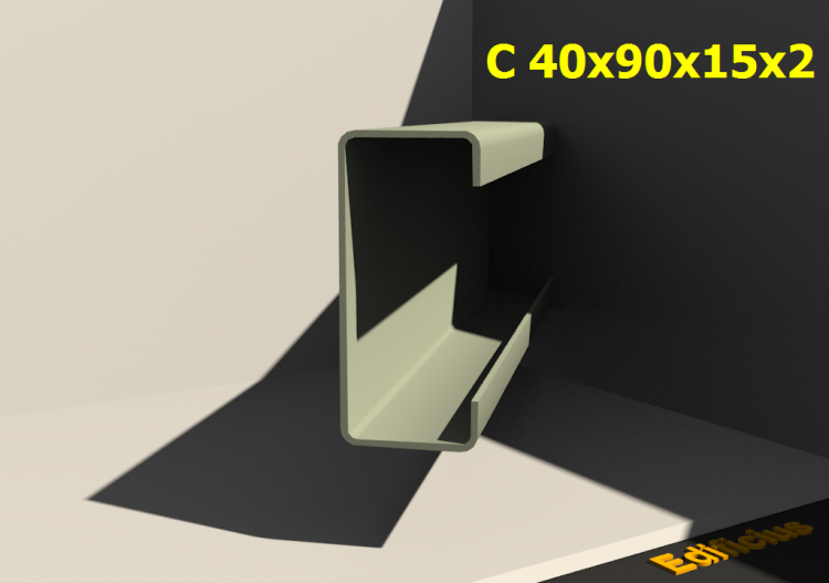 3D Profile - C 40x90x15x2 - ACCA software