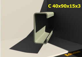 3D Profile - C 40x90x15x3