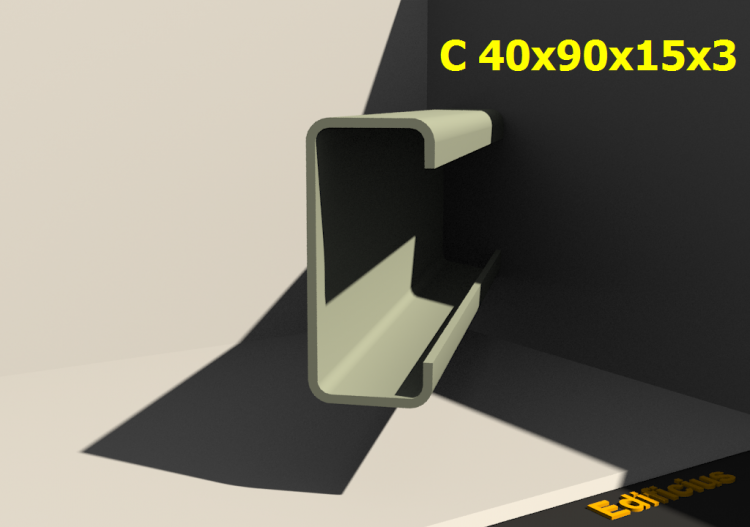 3D Profile - C 40x90x15x3 - ACCA software