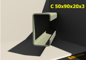 3D Profile - C 50x90x20x3