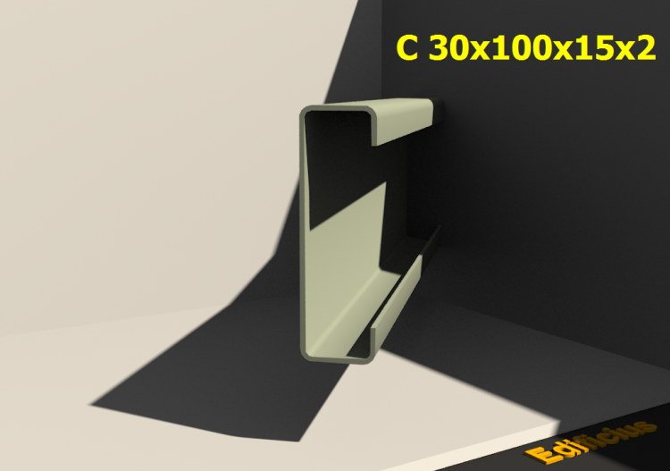 3D Profile - C 30x100x15x2 - ACCA software