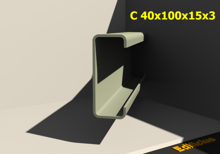 3D Profile - C 40x100x15x3 - ACCA software