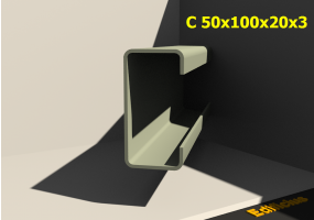 3D Profile - C 50x100x20x3