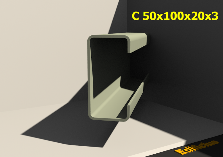 3D Profile - C 50x100x20x3 - ACCA software