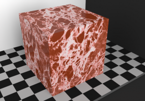 Texture pavés - Arabescato orbico rouge 90x90 Décalé