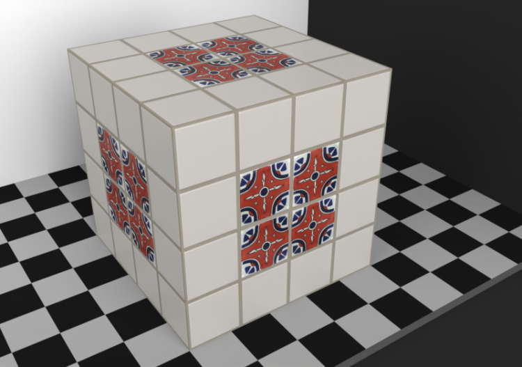 Texture revêtements - Carreau décoré (09) - ACCA software