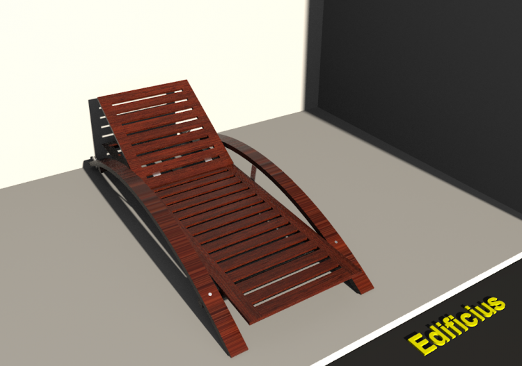 Sedia a Sdraio in Legno 01 - ACCA software