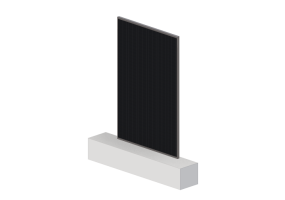 3D Solar Panel - Panel with half-cut cell - dimensions 182mm silver