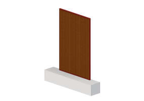3D Solar Panel - Panel with half-cut cell - dimensions 182mm orange