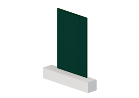 Painel com célula halfcut de 182mm verde
