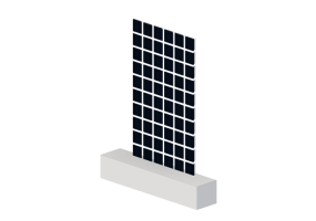 Panneau transparent avec cellule de 156mm espace réduit